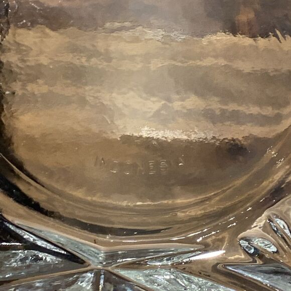 Heavy Crystal Glass Candy Dish Ashtray with Rose Design by Pasari - Picture 10 of 10